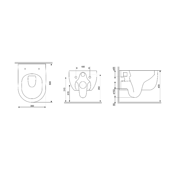 Унитаз подвесной Damixa Scandinavian Pure DX36C1701SC безободковый с сиденьем микролифт, белый-4