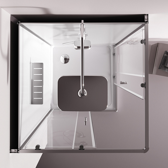 Душевая кабина 90x90 AM.PM Above W9XC-403-9090MT профиль серебристый, низкий поддон-3