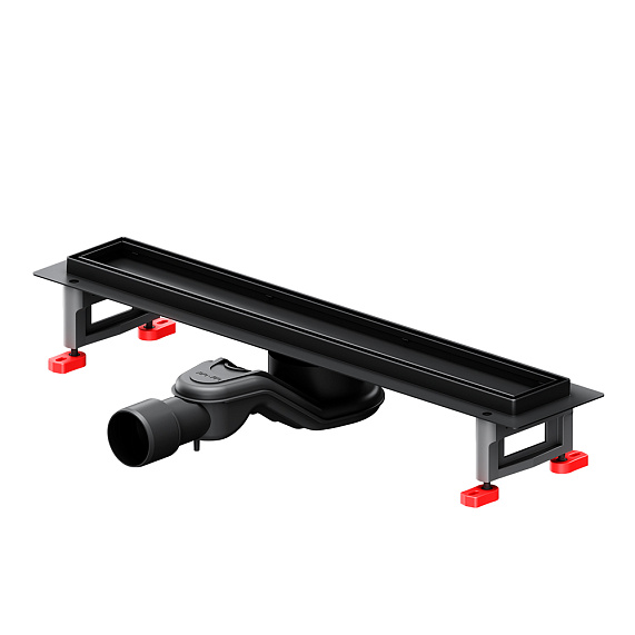 Душевой трап (лоток) 50 AM.PM MasterFlow W01SC-U11-050-04BM комбинированный затвор с черной матовой решеткой под плитку-21