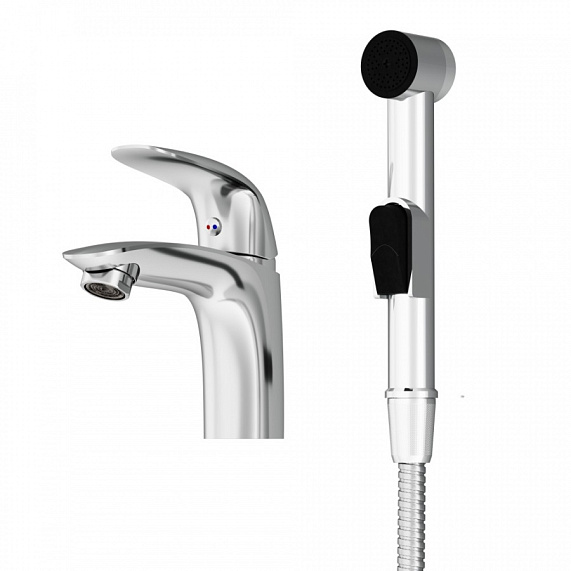 Смеситель для раковины (умывальника) Damixa Palace Bit 310300000 c гигиеническим душем, хром-4