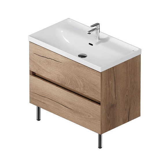 Тумба с раковиной 80 AM.PM Above M9X-FSX0802OF-WCC0800WG напольная,под дерево-8