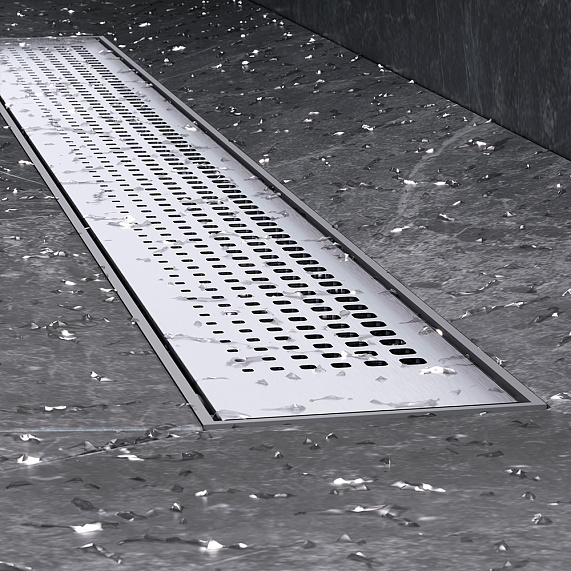 Душевой трап (лоток) 70 AM.PM PrimeFlow W02SC-P11-070-01SB комбинированный затвор со стальной матовой решеткой-6