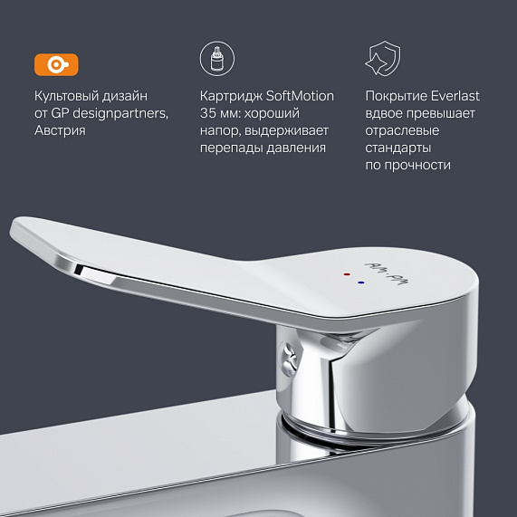 Тумба с раковиной и смесителем 100 AM.PM X-Joy M85AFHX1002WG подвесная белый глянец-4