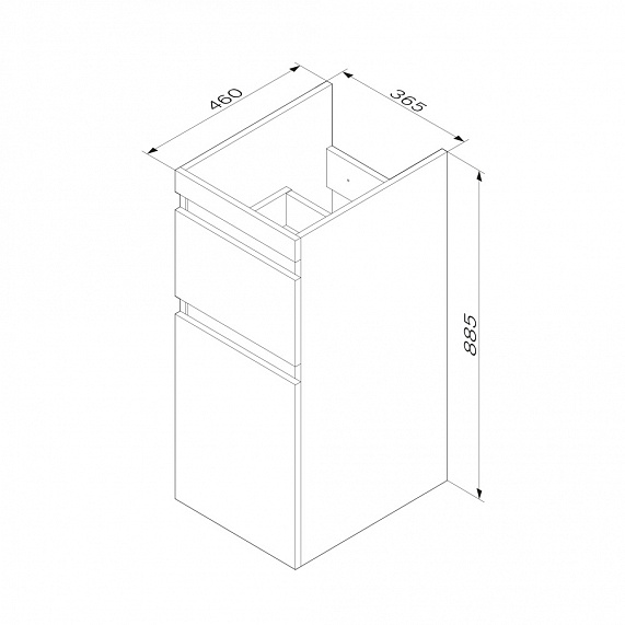 Раковина мебельная 100 AM.PM X-Joy M85AWPR1001WG над стиральной машиной, правая, белая-8