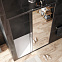 Душевая перегородка с дверью 140x195 AM.PM Gem W90G-140-1-195BMir зеркальное стекло, профиль черный матовый