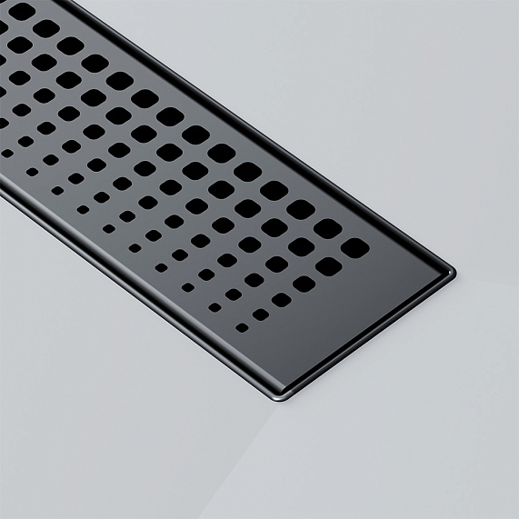 Душевой трап (лоток) 40 AM.PM MasterFlow W01SC-P11-040-01BM комбинированный затвор с черной матовой решеткой-9