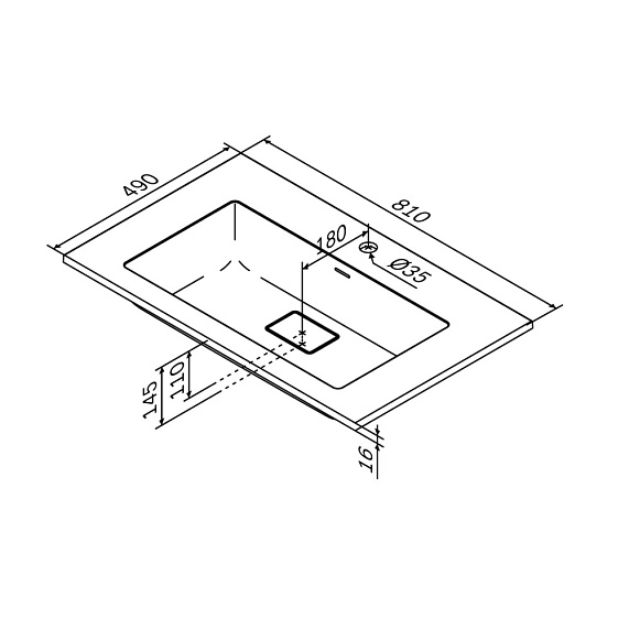 Раковина мебельная 80 AM.PM Libre M60WPC080SWM белая встраиваемая-3