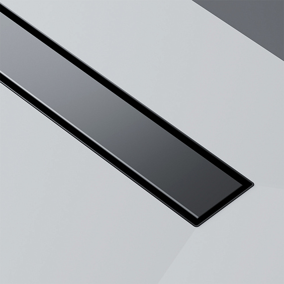 Душевой трап (лоток) 50 AM.PM MasterFlow W01SC-U11-050-04BM комбинированный затвор с черной матовой решеткой под плитку-19