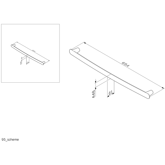 Вешалка для полотенец AM.PM Sensation A30346400 хром-5