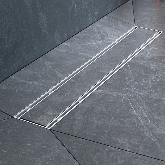 Душевой трап (лоток) 50 AM.PM PrimeFlow W02SC-U11-050-04SB комбинированный затвор со стальной матовой решеткой под плитку-8