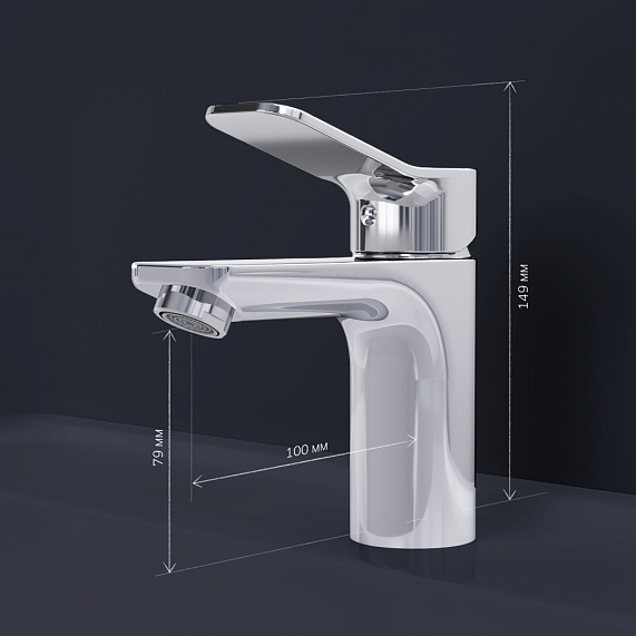 Тумба с раковиной и смесителем 100 AM.PM X-Joy M85AFHX1002WG подвесная белый глянец-6