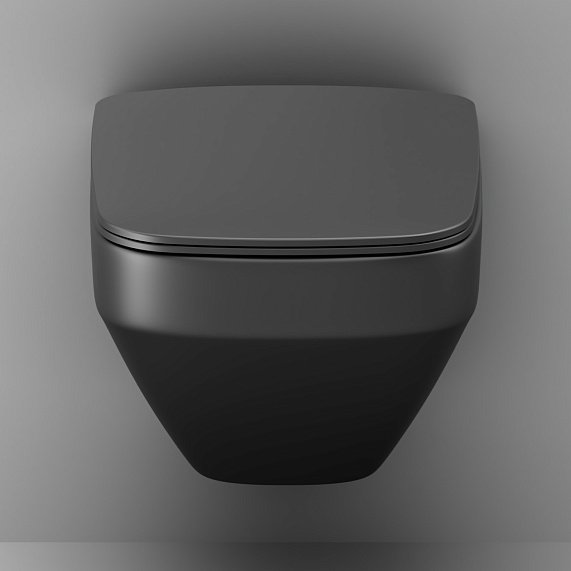 Унитаз подвесной AM.PM Inspire 2.0 C50A1700MBSC безободковый с сиденьем микролифт, черный матовый-5