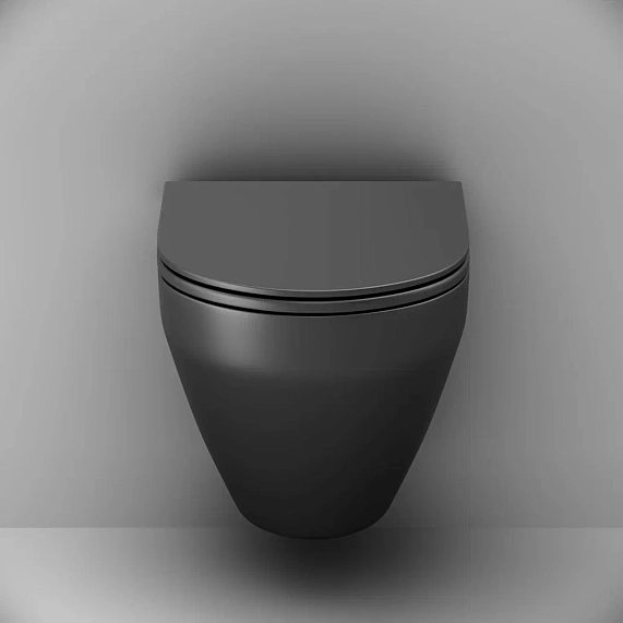 Унитаз подвесной безободковый с инсталляцией AM.PM Spirit V2.0 IS47051.701700MB сиденьем микролифт, хром пневм. клавишей-4