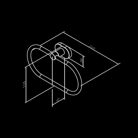 Кольцо для полотенец AM.PM Sense L A7434400 хром-7