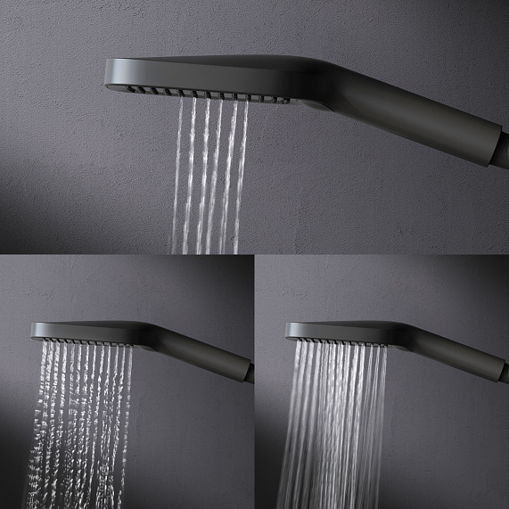 Душевая система AM.PM Func F078F222 стойка с тропическим душем, термостатом, смесителем, черная-6