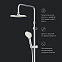 Душевая система AM.PM Gem F0790000 стойка с тропическим душем, хром