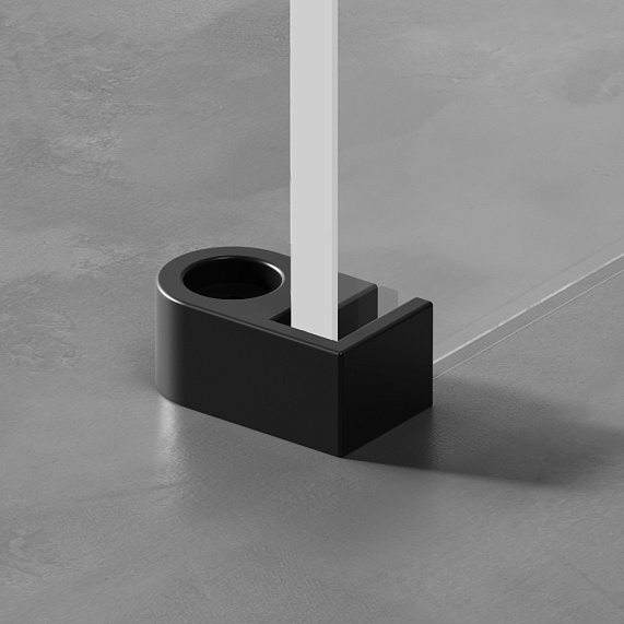 Душевая перегородка 90x195 AM.PM X-Joy W94WI-90-F1-BTE прозрачное стекло, профиль черный матовый-4