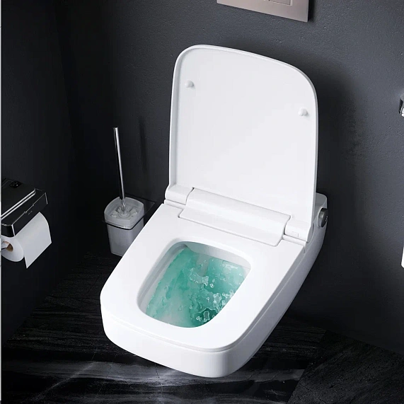 Унитаз-биде подвесной безободковый с инсталляцией AM.PM Inspire 2.0 IS450A38.CCC50A сиденьем микролифт, черной сенс. клавишей-3