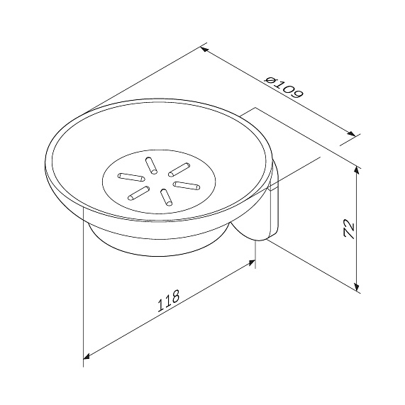 Мыльница стеклянная настенная AM.PM X-Joy A8434200 хром-2