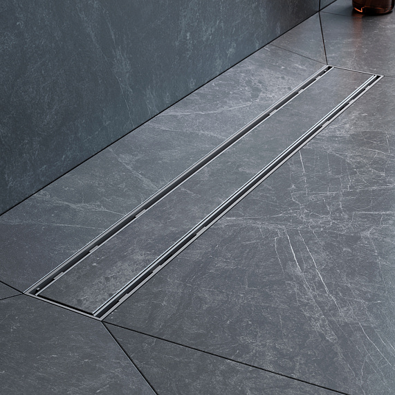 Душевой трап (лоток) 60 AM.PM PrimeFlow W02SC-U11-060-04SB комбинированный затвор со стальной матовой решеткой под плитку-8