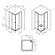 Душевое ограждение без поддона 90x90 AM.PM X-Joy W94G-403-9090-MT профиль серебристый