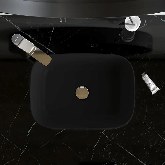 Раковина накладная 45 AM.PM Struktura M9SWCC10450BM черная матовая-1