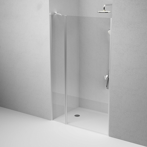 Душевая перегородка с дверью 120x190 AM.PM Sunny W87G-120-1P-MT прозрачное стекло, профиль серебристый-3
