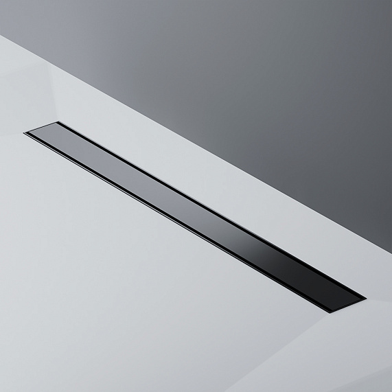 Душевой трап (лоток) 80 AM.PM PrimeFlow W02SC-U11-080-04BM комбинированный затвор с черной матовой решеткой под плитку-18