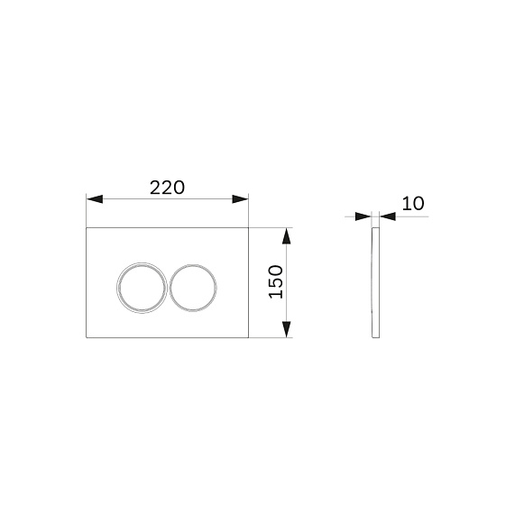 Клавиша смыва для инсталляции AM.PM ProC L I070101 механическая белая глянцевая-6
