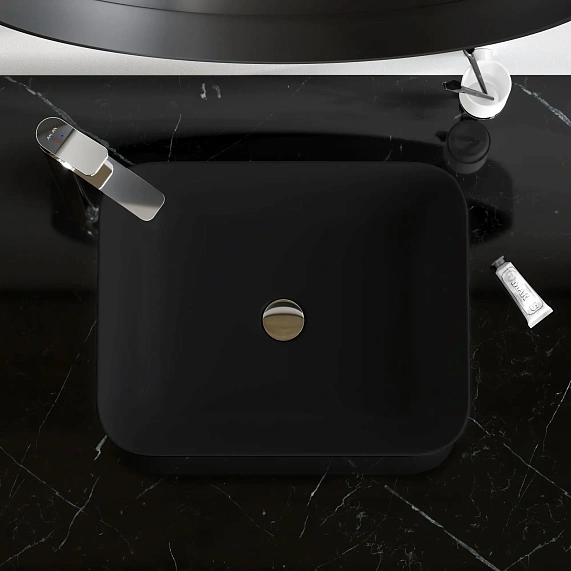 Раковина накладная 51 AM.PM Struktura M9SWCC10510BM черная матовая-2