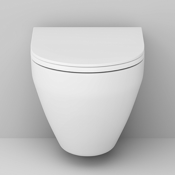 Унитаз подвесной AM.PM Spirit V2.0 C701700SC безободковый с сиденьем микролифт, белый-5