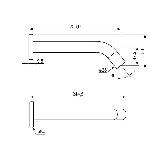 Смеситель для раковины Damixa Scandinavian Pure 360270000 встраиваемый-4