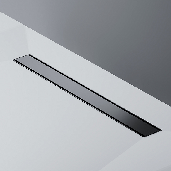 Душевой трап (лоток) 70 AM.PM PrimeFlow W02SC-U11-070-04BM комбинированный затвор с черной матовой решеткой под плитку-18