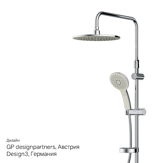 Душевая система AM.PM Inspire 2.0 F0750A100 стойка с тропическим душем, хром-8