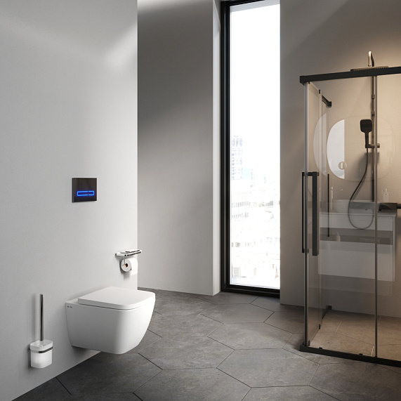 Унитаз подвесной AM.PM Gem C901901SC безободковый с сиденьем микролифт, белый-1