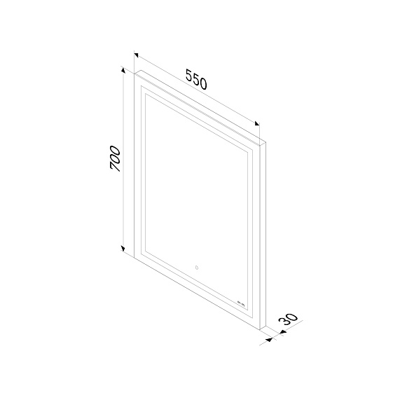 Зеркало с подсветкой в ванную прямоугольное 55 AM.PM Gem M91AMOX0551WG сенсорное-9
