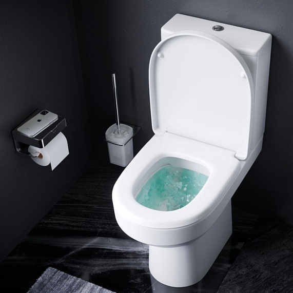 Унитаз напольный AM.PM Spirit 2.0 C708600SC безободковый с сиденьем микролифт, белый-2