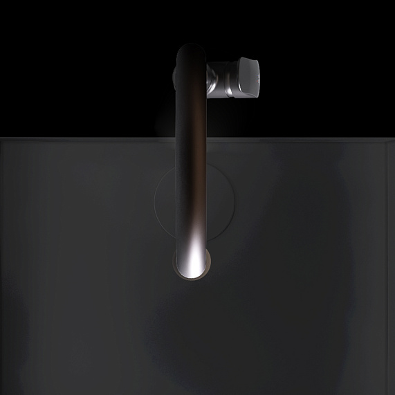 Смеситель для кухни AM.PM Like F8007802 высокий, хром, с черным гибким изливом и каналом питьевой воды-3