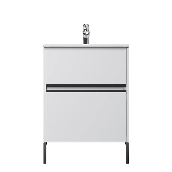 Тумба с раковиной 60 AM.PM Sense M7B-FUX0602WG-WCC0602WG подвесная/напольная на ножках, белый глянец-6