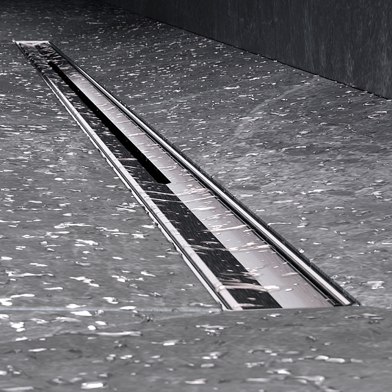 Душевой трап (лоток) 100 AM.PM MasterFlow Slim W01SC-S11-100-05SB комбинированный затвор со стальной матовой решеткой-6