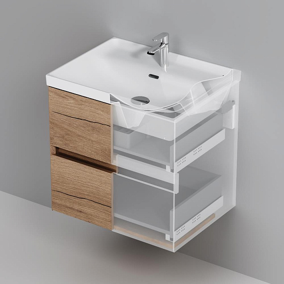 Тумба с раковиной 60 AM.PM Above M9X-FHX0602OF-WCC0600WG подвесная под дерево-7