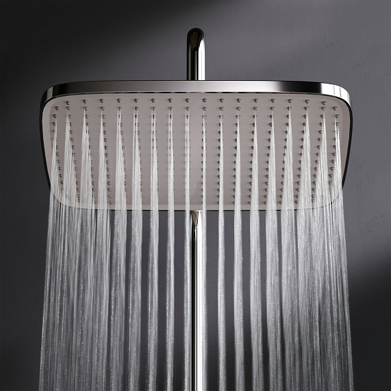 Душевая система AM.PM Func F078F200 стойка с тропическим душем, термостатом, смесителем, хром-4