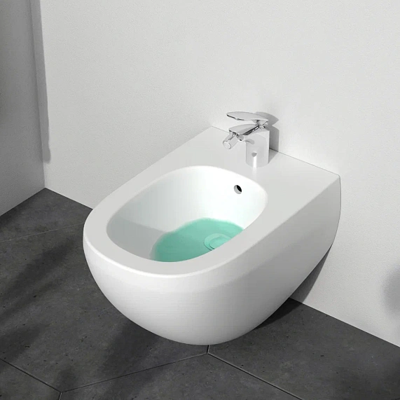 Биде подвесное AM.PM Sensation C303411WH белый глянец + смеситель хром