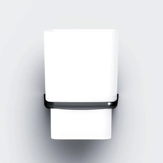 Стакан для зубных щеток настенный AM.PM Inspire 2.0 A50A34322 стеклянный, черный-3