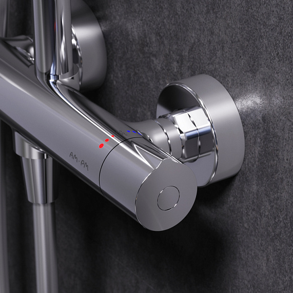 Душевая система AM.PM Gem F0790410 стойка с тропическим душем, термостатом, хром-4