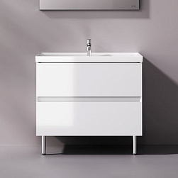 Тумба с раковиной 80 AM.PM Above M9X-FSX0802WG-WCC0800WG напольная, белая глянцевая