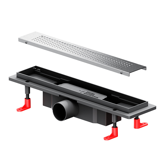 Душевой трап (лоток) 40 AM.PM PrimeFlow W02SC-P11-040-01SB комбинированный затвор со стальной матовой решеткой-10