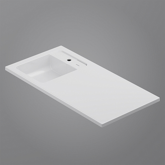 Раковина мебельная 100 AM.PM X-Joy M85AWPL1001WG стиральной машиной, левая, белая-6