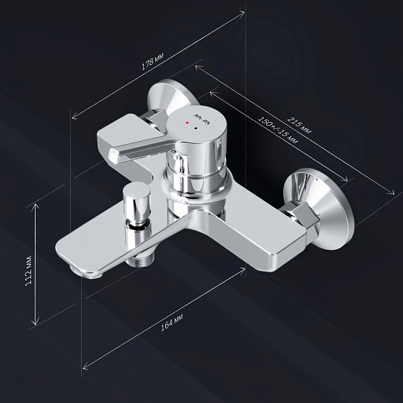 Смеситель для ванны и душа AM.PM X-Joy S F85B10000 хром-7