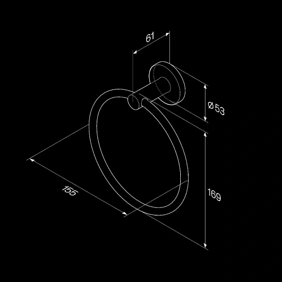 Набор аксессуаров AM.PM X-Joy черный (крючок, кольцо, держатель туалетной бумаги)-6